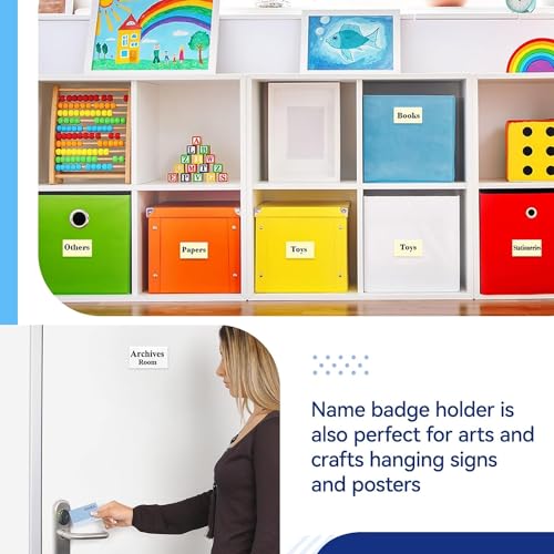 Namensschilder Magnet, 10Pcs Namensschilder für Kleidung, Name Plate Magnetisch für kleidung Ausweishalter, Name tag mit 3-Punkt Selbstklebende Magnet