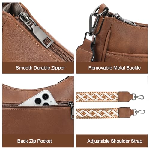 Image of GOIACII Crossbody Bags for Women Travel Purses Leather Handbags Medium Shoulder Bag with Adjustable Strap