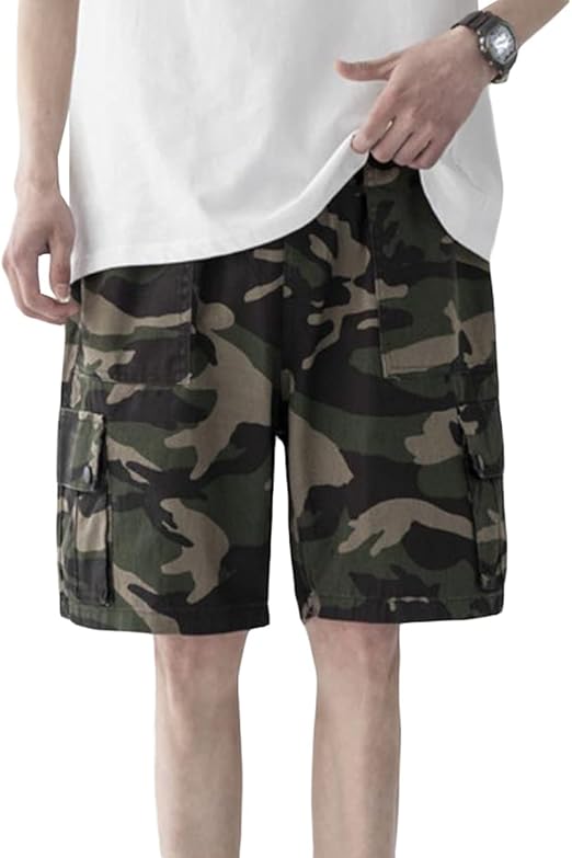 Amazon Shuming ハーフパンツ メンズ ショートパンツ 迷彩柄 ミリタリー カーゴパンツ ゆったり 短パン 綿 カジュアル スポーツ 半ズボン 大きいサイズ 夏物 ショートパンツ 通販