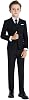 Plavict Boys Suit Formal Wear Set-5 Pieces & 3 Pieces |Slim Fit Suit with Adjustable Waist