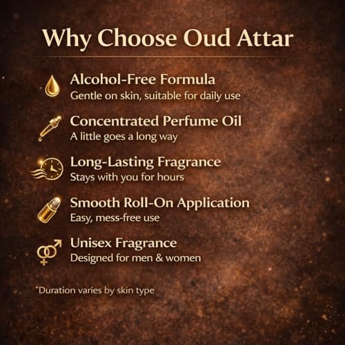 Image of SULTHAN Classic Oud Attar | Alcohol-Free Long-Lasting Oud Perfume Oil for Men & Women | Traditional Arabic Fragrance | 6 ml