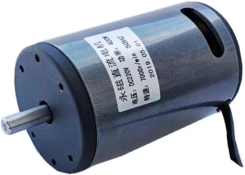 1PCS High Power 220V Permanent Magnet High-Speed Motor DC Motor + Rectifier Bridge 400W 7000RPM CW CCW for Lathe Generator Blower(Motor and Bracket)