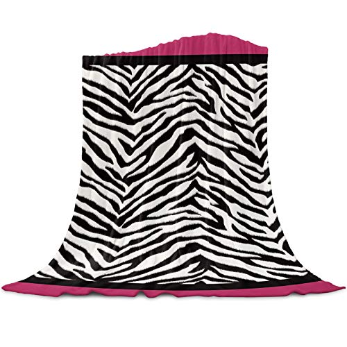 毛布 シングル ブランケット ぶらんけっと ローズレッド 黒 ゼブラ柄 おしゃれ 夏用 エアコン対策 吸湿発熱 マイクロファイバー 冬用敷き毛布 フランネル 柔らかい ひざ掛け お昼寝ケット 掛け毛布 洗える もうふ フリース 軽量 薄手 100x150cm
