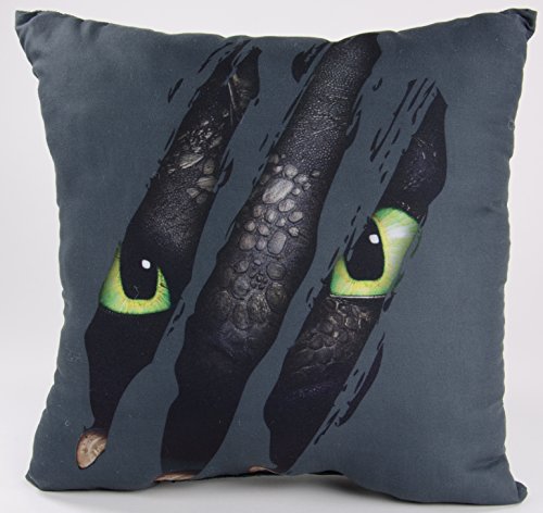 Dreamworks Dragons sans dents Toothless Coussin griffes 35 x 35 cm Noir