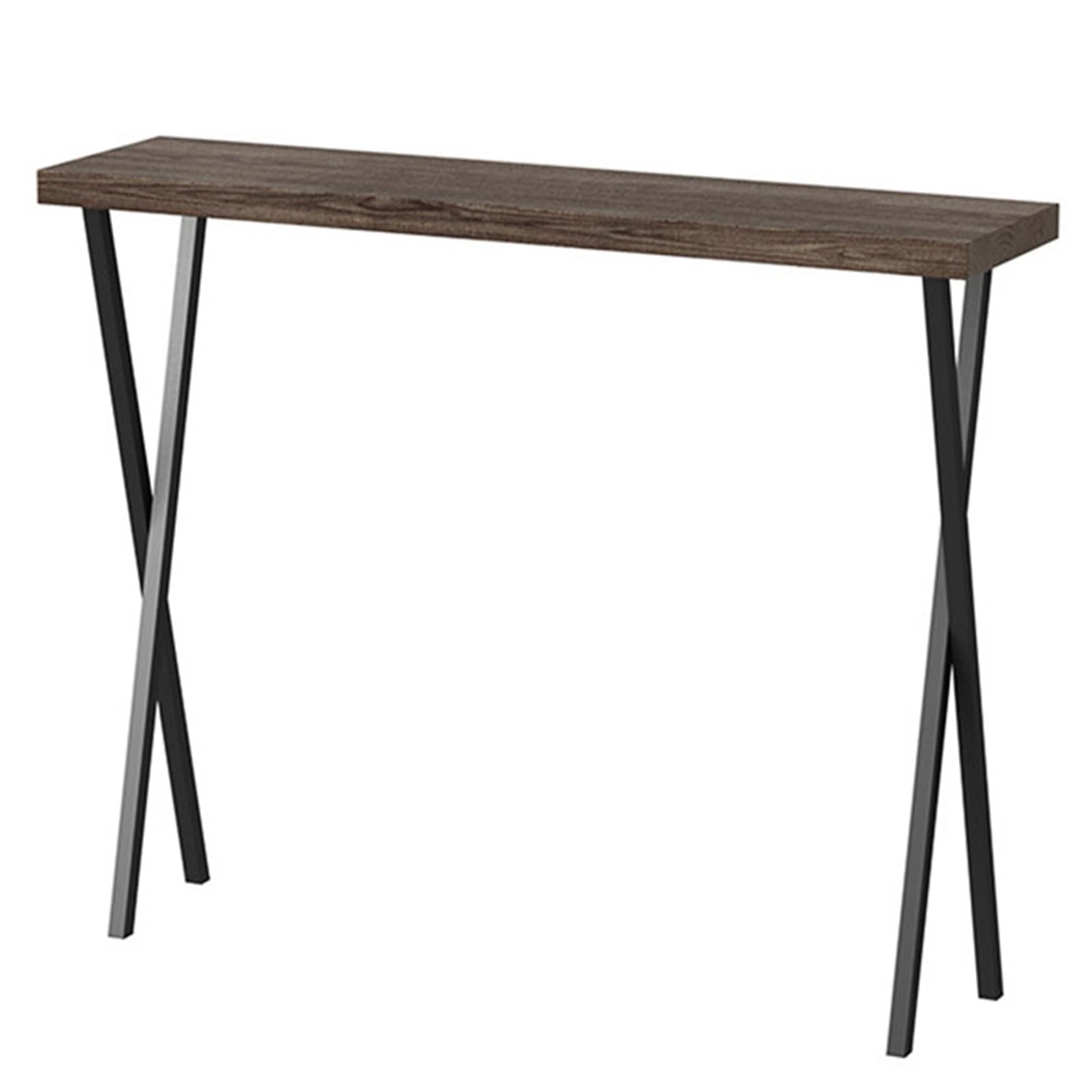 Consola de madera maciza para pasillos estrechos con diseño rustico de granja