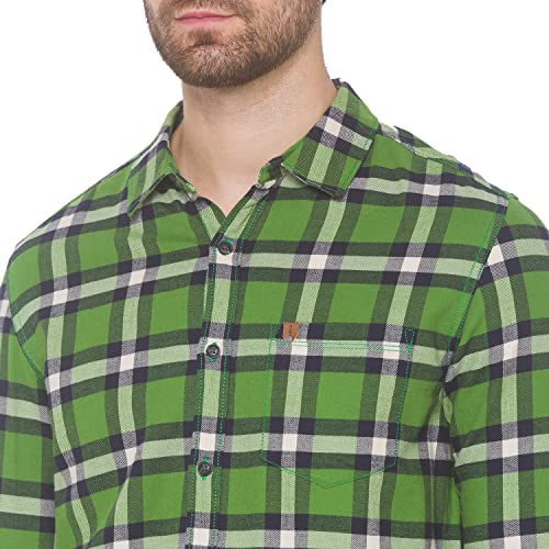 Image of Spykar Men's Cotton Slim Fit Full Sleeves Shirts (Msh-01ba-010)