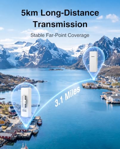 Image of CPE662 Outdoor WiFi Bridge 5.8GHz 3KM PtP PoE Extender Gigabit LAN