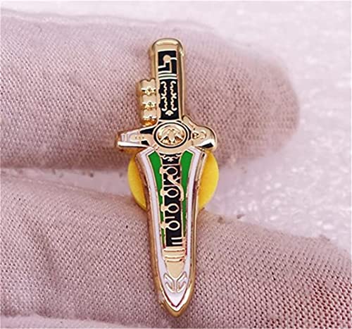 Image of Game Dragon Flute Dagger Cartoon Brooch Interesting Metal Enamel Badge Denim Jacket Backpack Pin Children Fashion Jewelry Accessories Gifts