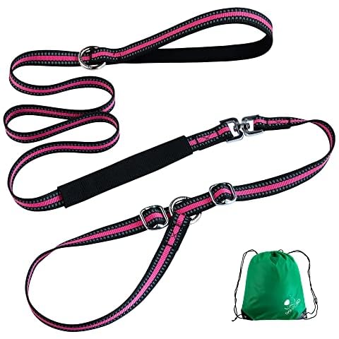 DAIHAQIKO Slip Lead Dog Leash, Reflective Dog Leash, Double Handle Dog Leash,4FT/6FT Dogs Leashes for Small Dogs, Medium Dogs, Large Dogs Cover
