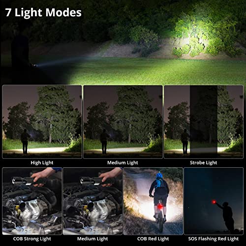 MeliInma 100000 Lumen Rechargeable Flashlight, LED Flashlights High Lumens, Super Bright Flash Light, High Powered… - Image 4