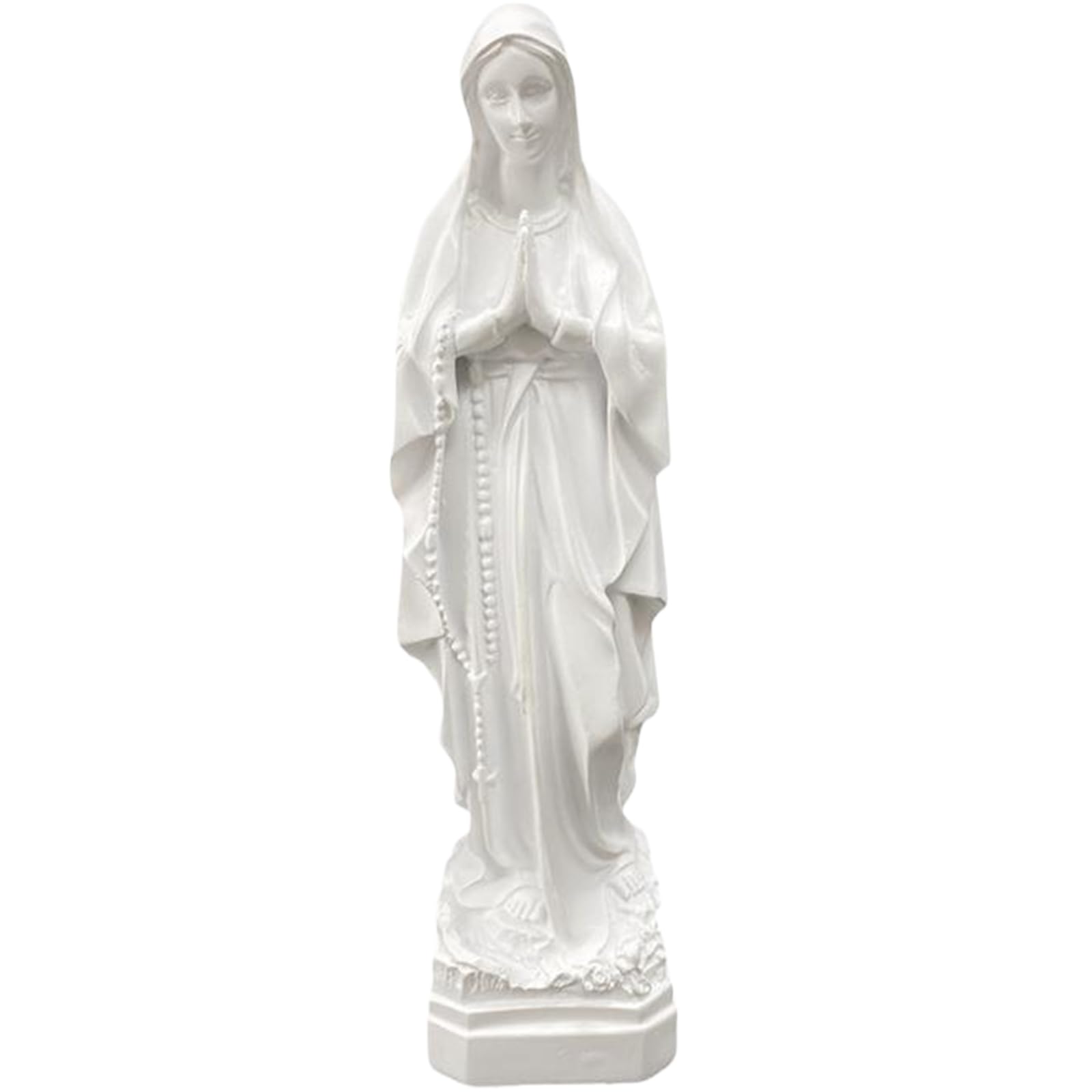 Pesoncarl Virgin Mary Statue Lifelike Praying Mother Mary Statue Resin Standing, Symbol of Peace for Home, Suitable for Baptisms and Religious Holidays Home Hallway Decor, Style 1