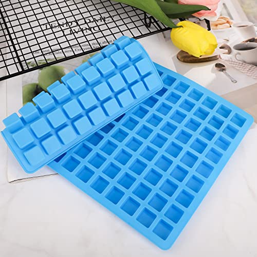 Beasea Mini Square Silicone Candy Mold For Handmade Candy Gummy Ice Cube Jelly Pudding, 2 Pack 126 Cavity Non Stick Chocolate Molds 3D Silicone Mat , Bpa-Free Baking Molds Square Shape #TOP6