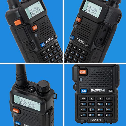 Baofeng Uv-5R Handheld Ham Radio With Extra 1800Mah Battery And Greaval Gv-771 High Gain Antenna, Dual Band Two Way Radio Includes Full Kit (Black) #TOP1