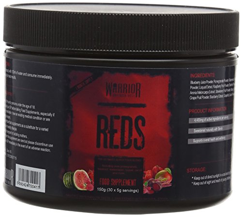 Warrior Reds Super Food Supplement Powder, Watermelon, 30 Servings