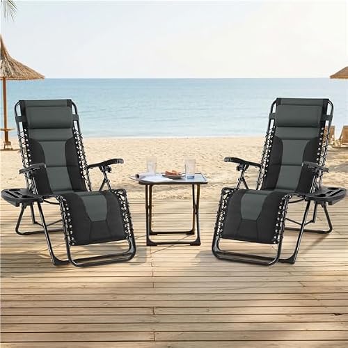Fauteuil Zéro Gravité Rembourré Oxford 114 kg Yaheetech