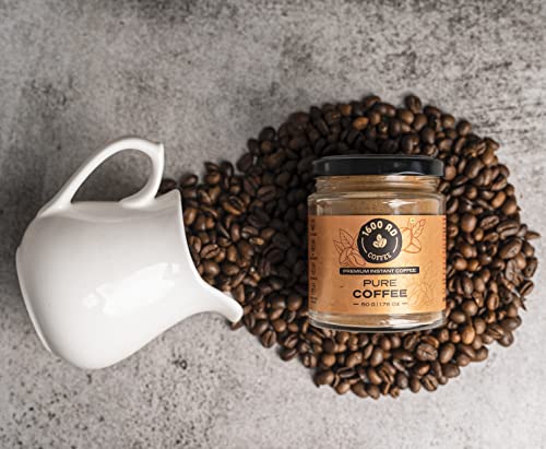 Image of 1600AD Premium Instant freeze Dried Coffee to enlighten every mood of life Pure Coffee + Sparkling Mint Orange Coffee (Pack of 2) 50 grams each