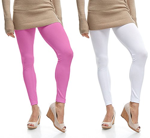 Belha Women's Ankle Length Cotton Lycra Legging (Pack of 2, Free Size) Belha Women's Ankle Length Cotton Lycra Legging (Pack of 2, Free Size)