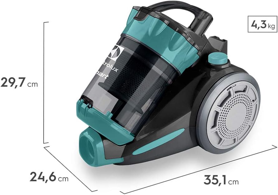 Aspirador de Pó sem Saco 1300W Smart Electrolux com Filtro HEPA e Bocal para Estofados (ABS03) 110V, Cinza/Verde Aspirador de Pó sem Saco 1300W Smart Electrolux com Filtro HEPA e Bocal para Estofados (ABS03) 110V, Cinza/Verde