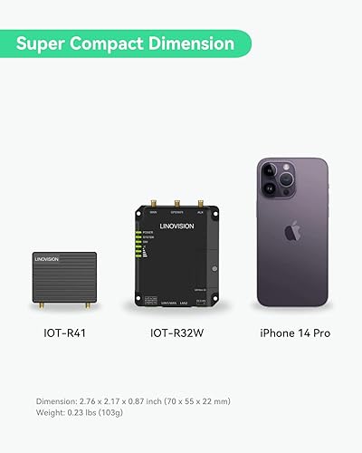 Miniatura 3 de LINOVISION Mini enrutador industrial 4G LTE con bajo consumo de energía, GPS, RS232RS485, DIDO, modo dongle USB para computadora, enrutador celular