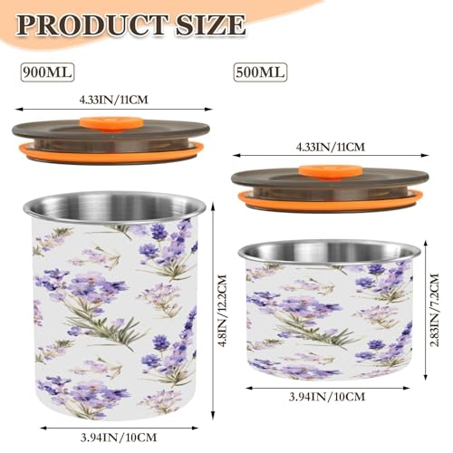 Recipiente para café ATTX 900 ml acero inoxidable lavanda miniatura 2