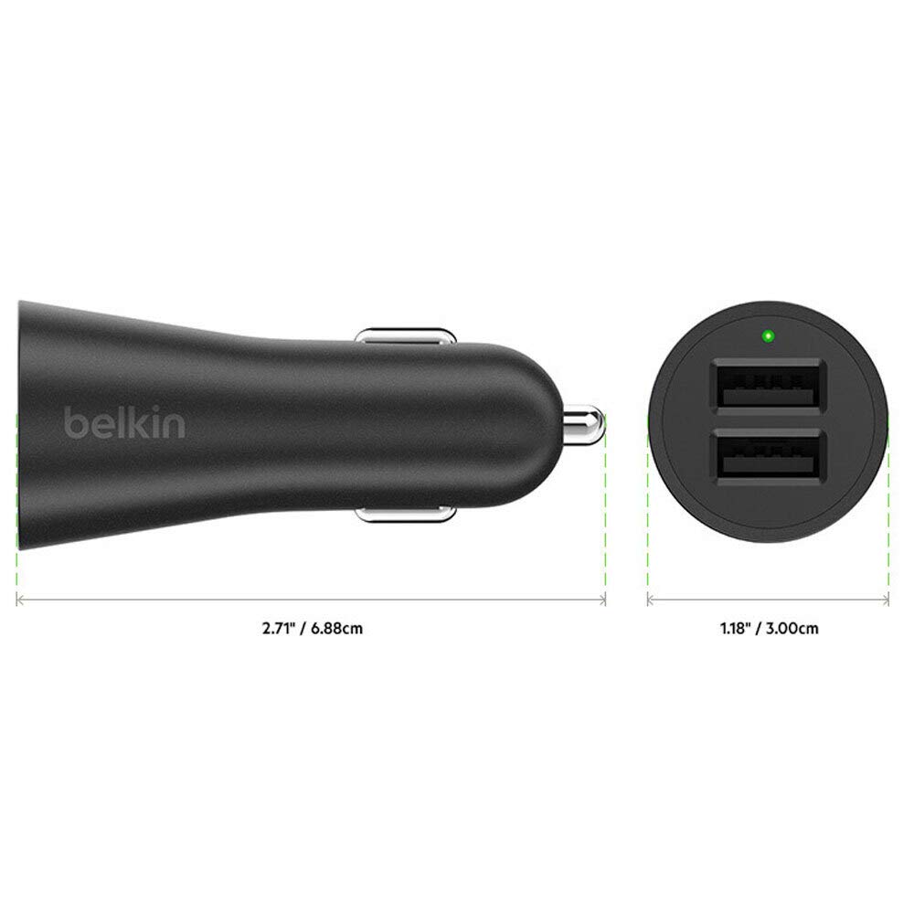 Belkin Chargeur De Voiture 2,4 A Avec Câble Lightning