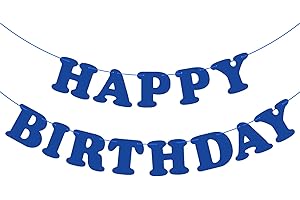 Navy Blue Happy Birthday Sign Boy