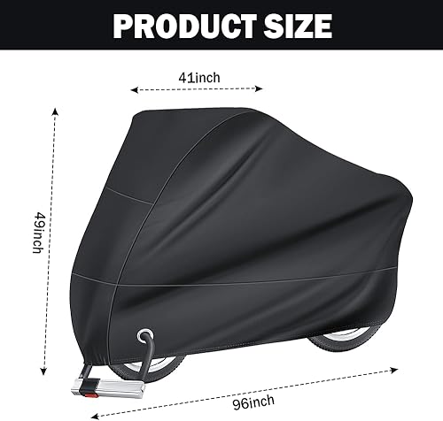 Miniatura 2 de Funda universal para motocicleta con agujeros de bloqueo y bolsa de almacenamiento, protección completa, fundas impermeables para almacenamiento al