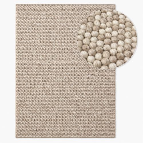 Scandilivin Homes Wool-Cotton Popcorn Knit Runner Rug, Beige #TOP23
