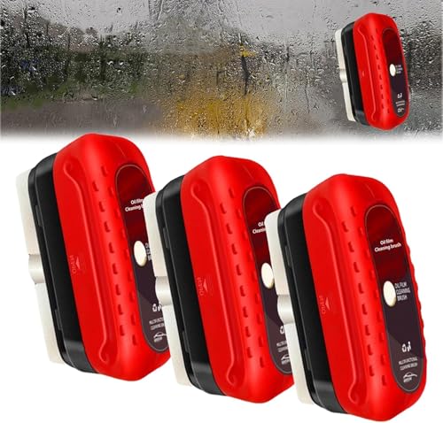 Automotive Oil Film Cleaning Brush,3pcs Glass Cleaning Board,Gelmalls Glass Cleaner,Universal Glass Cleaning Wipe Board, All in One Wipe On Glass Oil Film Remover,Rain Fog Proof Glass Cleaning Board