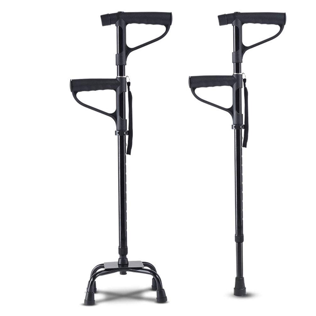 Bastones Bastones Ajustables con luz LED Mango Doble 10 Niveles de Altura Ajustable para Hombres Mujeres, muletas Times