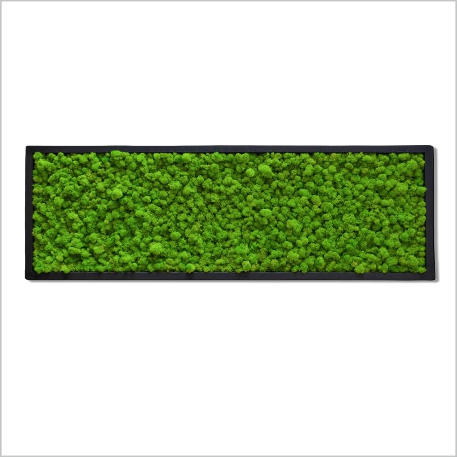 MossPerfect Forest Edition Reindeer Real Dry Moss Art Decor – Moss Wall Art Sculptures – Dried Decorative Moss for Wall - Green Moss – Natural Plant Moss – 152x106x4cm