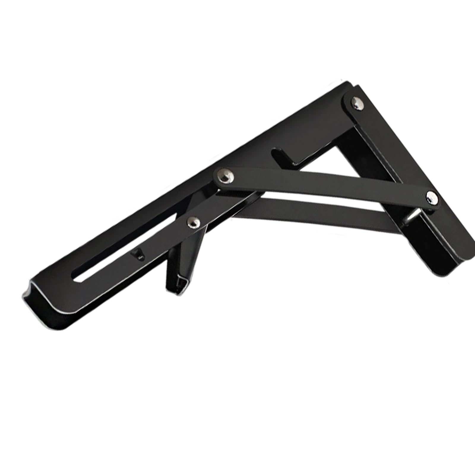 Stainless Steel Foldable Wall Shelf Bracket Floating Triangular Brackets Wall Mounted Space Saving Storage Shelf Heavy Duty Rustproof Bracket