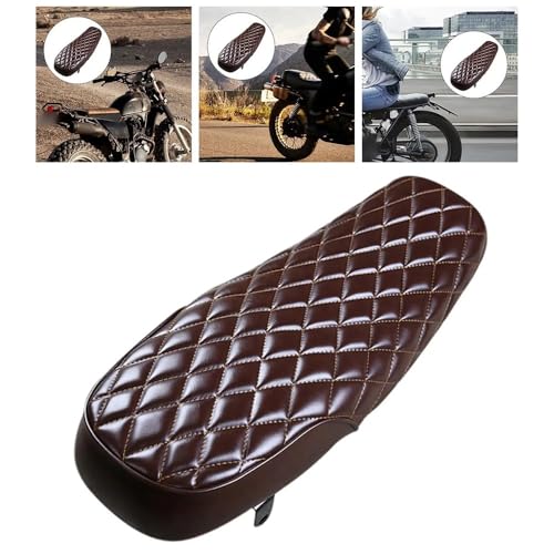Selle de moto classique coussin plat en losange universel pour modification