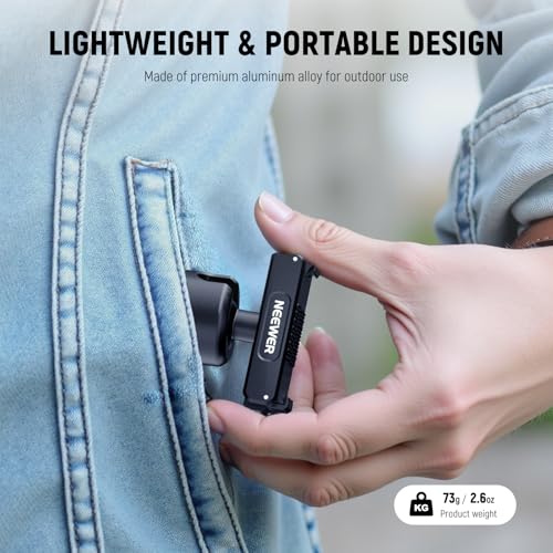 Image of NEEWER Magnetic Camera Mount Compatible with DJI Osmo 360 / Action 5 Pro / 4 /3, 360 Quick Release Ball Head Adapter Mount with 1 /4 inch Thread for POV Shots, Camera Cage, Selfie Stick, Tripod, AC013