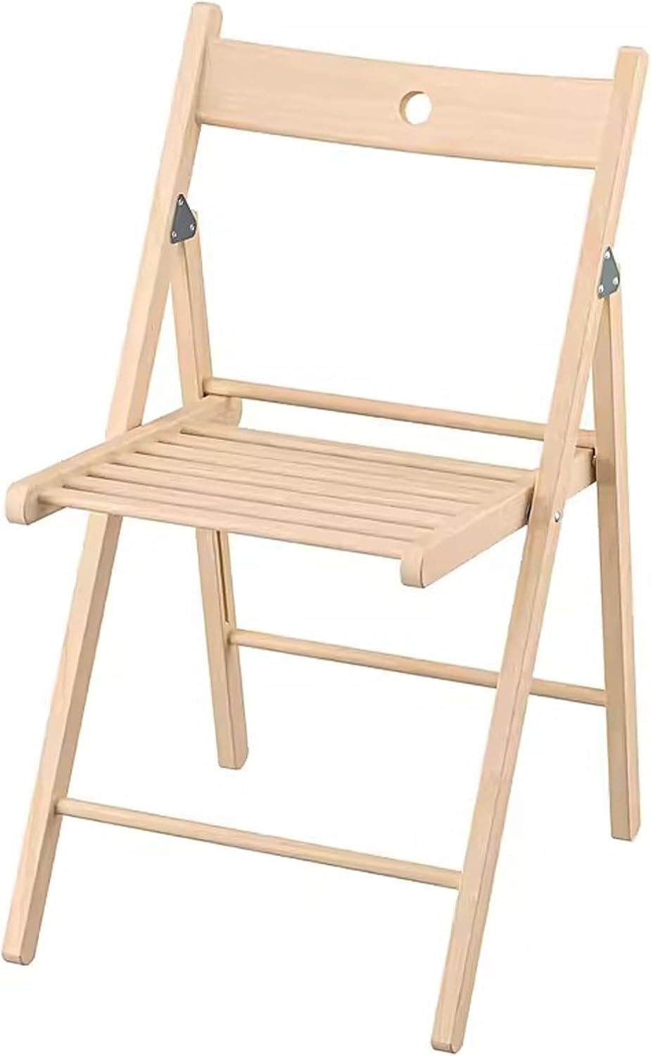 Home Wooden Folding Chairs, Foldable Wood Kitchen Solid Wood Frame, Max Load 242 Lbs, No Assembly Easy(White)