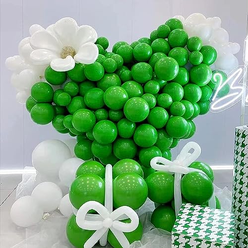 Image of Dark Green Balloons 60pcs 5inch Small Deep Green Latex Balloon for Balloon Garland Arch 5'' Round Mini Dark Green Balloons for Birthday Party Decoration DIY Christmas Tropical Jungle Safari Woodland
