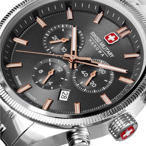 Image of Swiss Military Hanowa SMWGI0003104 - Swiss Made Round Blue Chronograph - Watch for Men