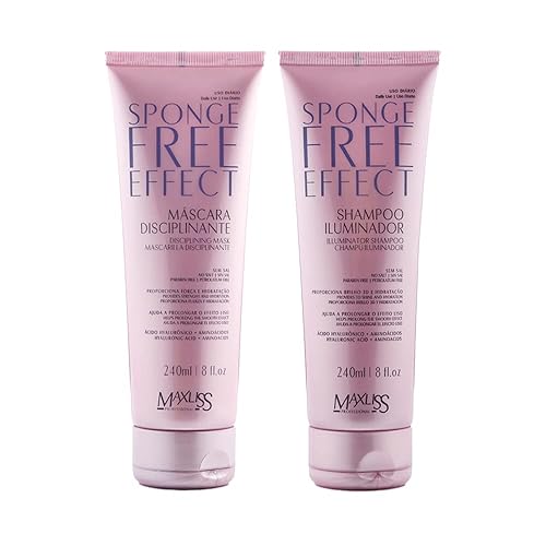 Maxliss - Juego de champú y máscara sin sulfatos con ácido hialurónico y aminoácidos Promueve el cabello suave y brillante Nutre e hidrata 8 oz