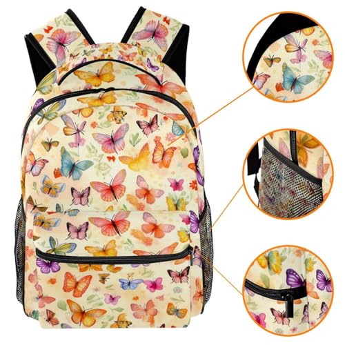 Mochila escolar vintage de mármol pastel impermeable con compartimento para laptop 3