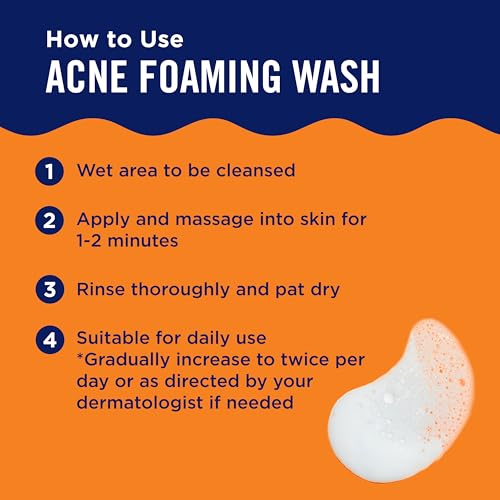 PanOxyl Acne Foaming Wash Benzoyl Peroxide 10% Maximum Strength Antimicrobial, 5.5 Ounce