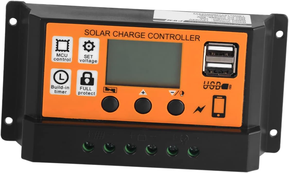10a Mppt Cost Controller Photo voltaic Panel Controller Battery LCD Show and USB