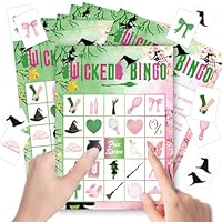 TZQFROCE Bingo Karten Bingo Spiel Erwachsene Hexe Kartenspiel für 24 Spieler Interaktives Spiel Für Erwachsene, Kinder, Familienspaß, Camping, Weihnachten, Geschenk