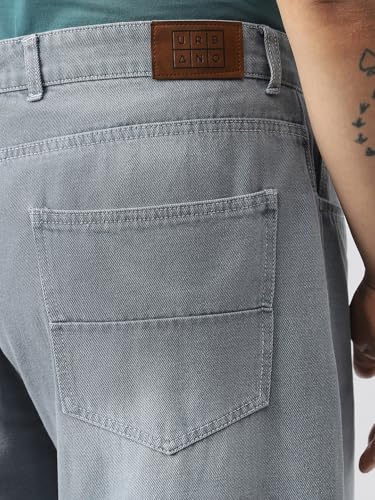 Image of Urbano Plus Men's Loose Baggy Fit Washed Jeans Non-Stretchable