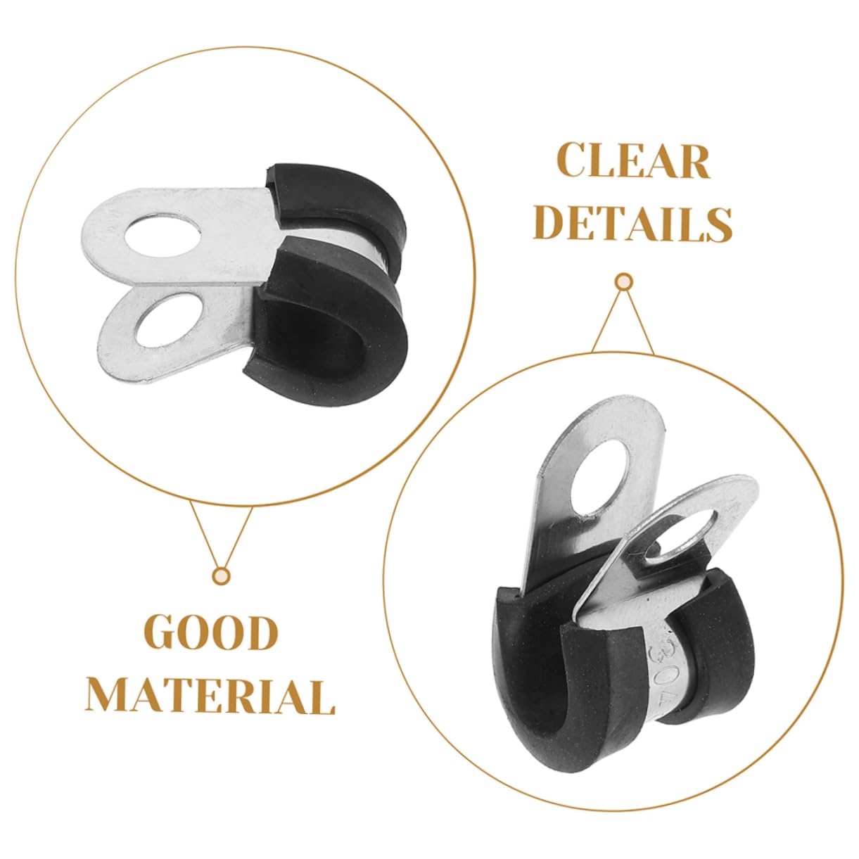 Homoyoyo 100piezas Abrazaderas Metálicas Para Gestión De Cables Abrazaderas Pequeñas Inoxidable Clips Para Cables De Alta Resistencia Para