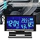 Multifunktionales 12V Auto Auto LCD Digitaluhr Thermometer Hygrometer Wettervorhersage Temperatur Spannungsmesser Monitor