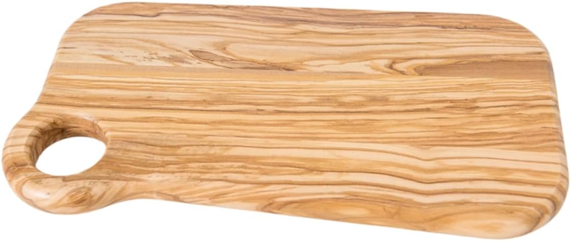 Lipper International Olive Wood Cutting and Serving Board with Rounded Edges for Hors D’oeuvres, Cheeses, Meats or Snacks, Small, 8.7" x 6.3" x 0.8"