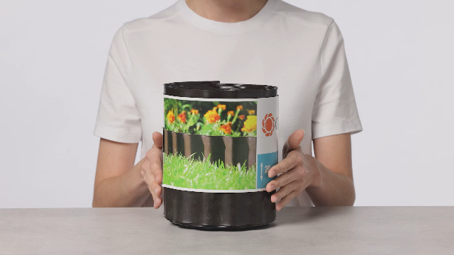 Bordure De Pelouse GARDENA 15 Cm Hauteur - Délimitation Idéale 9m En Plastique Brun, Empêche La Propagation Des Racines