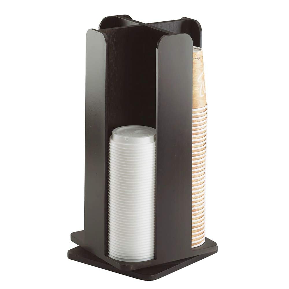 Cal Mil 378-96 Revolving Cup/Lid Organizer, 8" W x 8" D x 18.25" H, Black