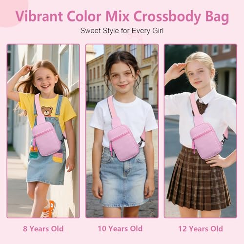 Image of Birthday Back to School Gifts for Teen Girls 8-12, Fanny Pack Crossbody Bag | 8 9 10 11 12 Year Old Girl Birthday Gifts, Kids Sling Bag Purse Travel Essential, Preppy Fashion Tween Girl Gift Trendy Stuff