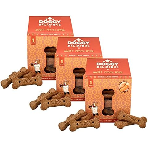 Doggy Delirious Limited Ingredients All Natural Dog Treats, Sweet Potato, 3 Pack Cover